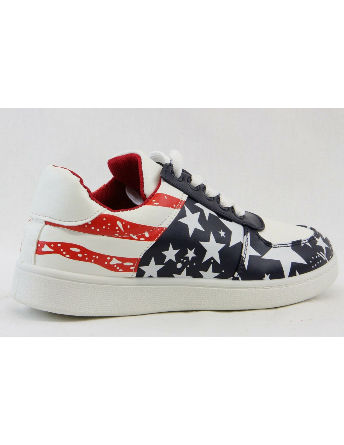 nkfbx Memorial Day American Flag Casual Flat Trainers for Women Walking