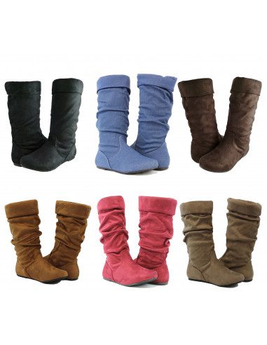 womens low heel slouch boots